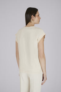 T-Shirt spalla in pizzo