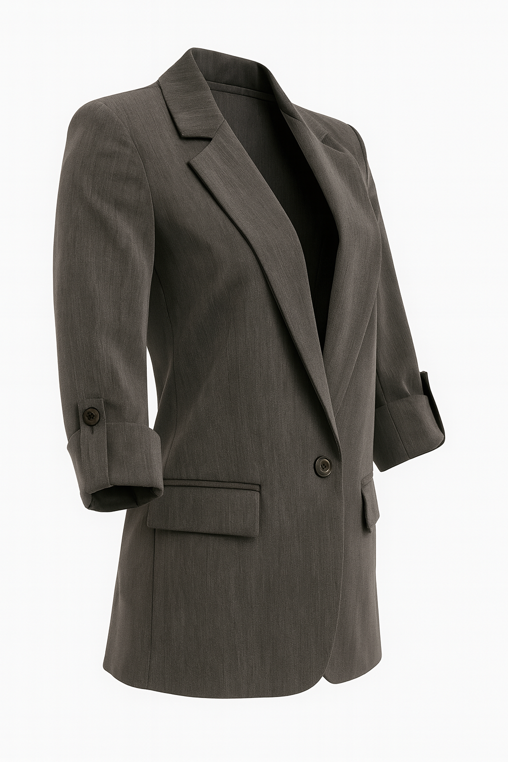 BLAZER SCIANCRATO CON MANICHE 3/4 E REVERS CLASSICO, TASCHE A PATTA - GENY