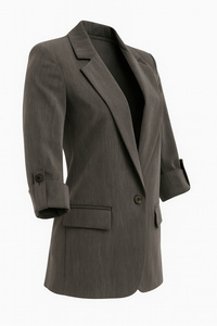 BLAZER SCIANCRATO CON MANICHE 3/4 E REVERS CLASSICO, TASCHE A PATTA - GENY