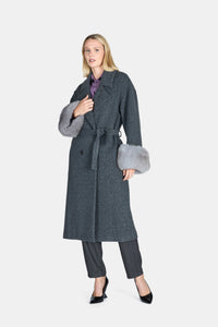 Cappotto polsi pelliccia