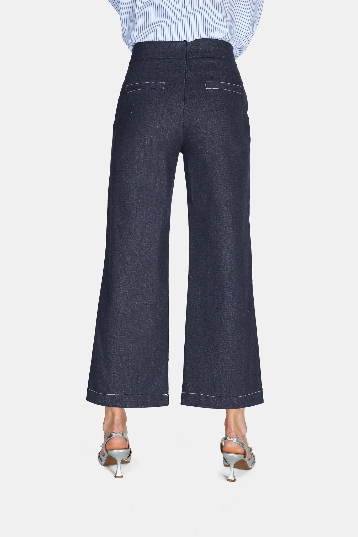 Pantalone denim cropped