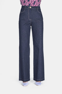 Pantalone denim palazzo