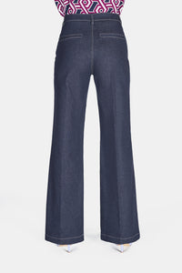 Pantalone denim palazzo