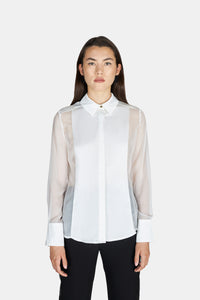 Camicia organza inserti raso