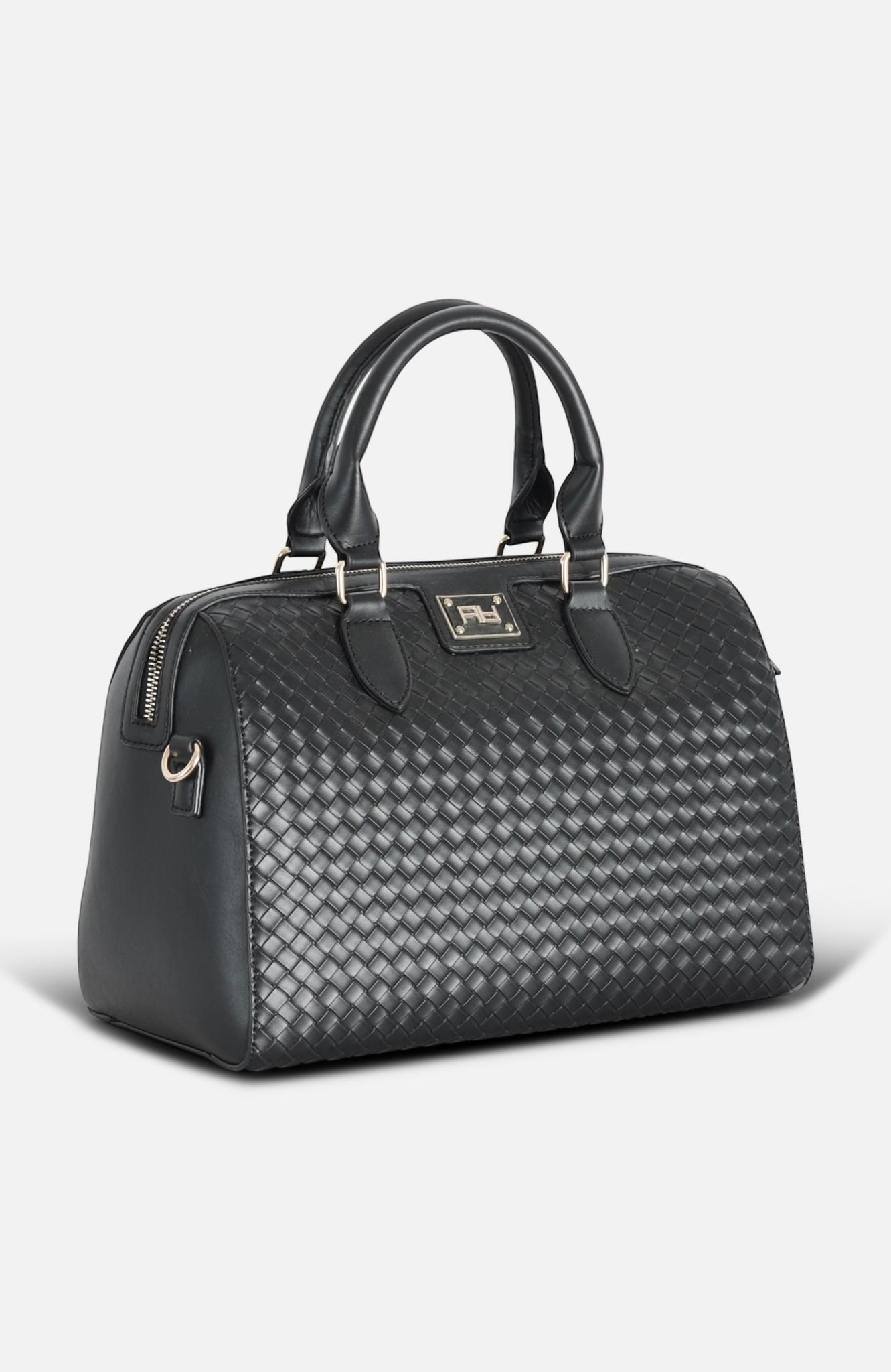 Borsa a mano canestrata