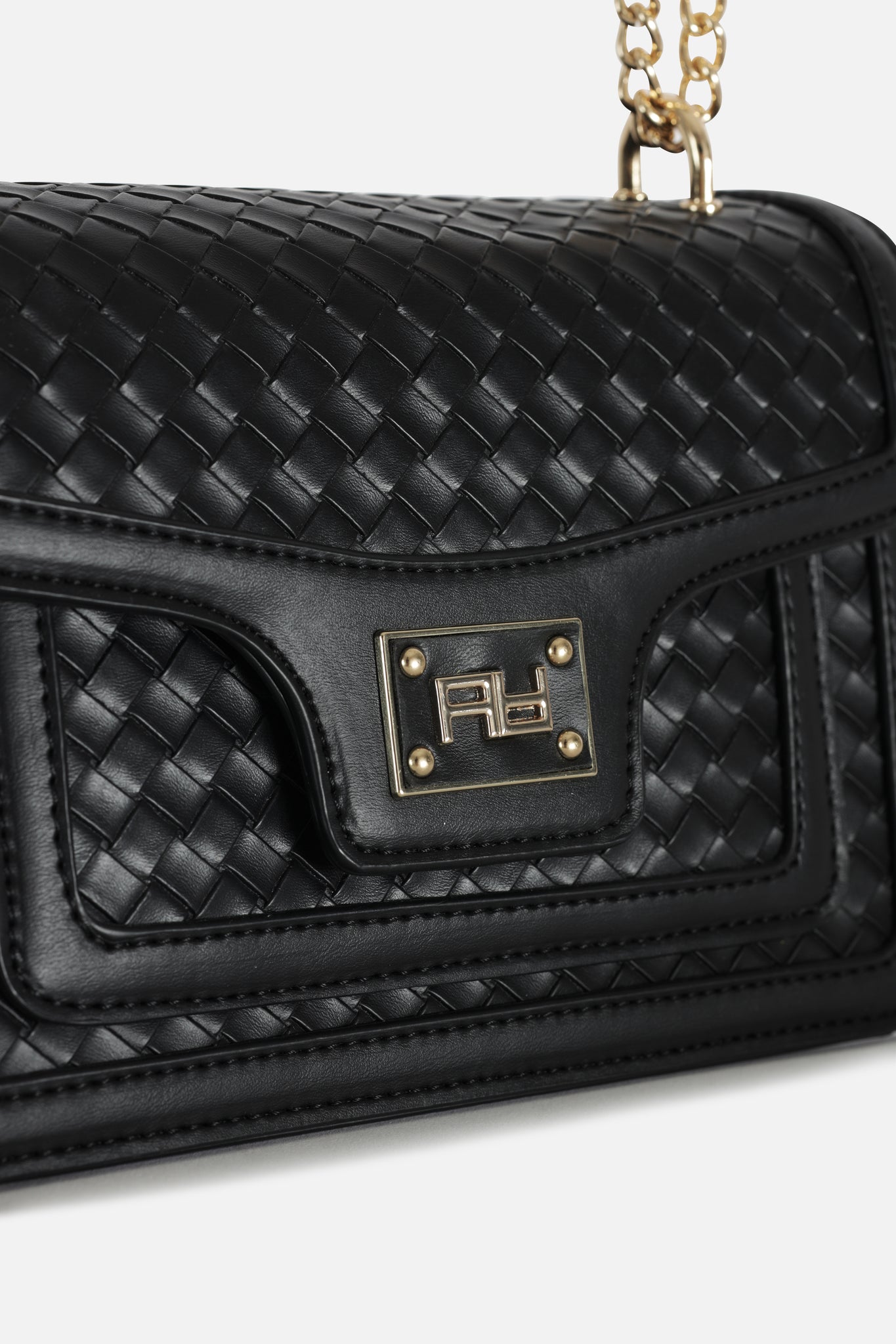 Borsa a tracolla canestrata