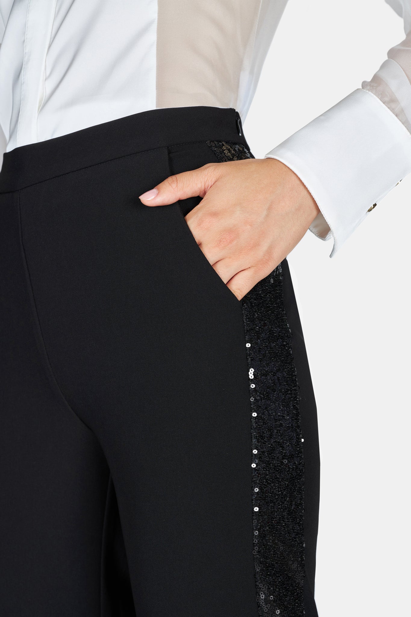 Pantalone banda paillettes