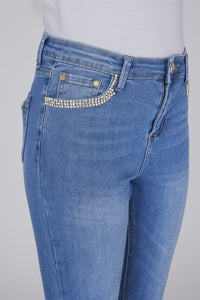 Jeans Skinny con strass