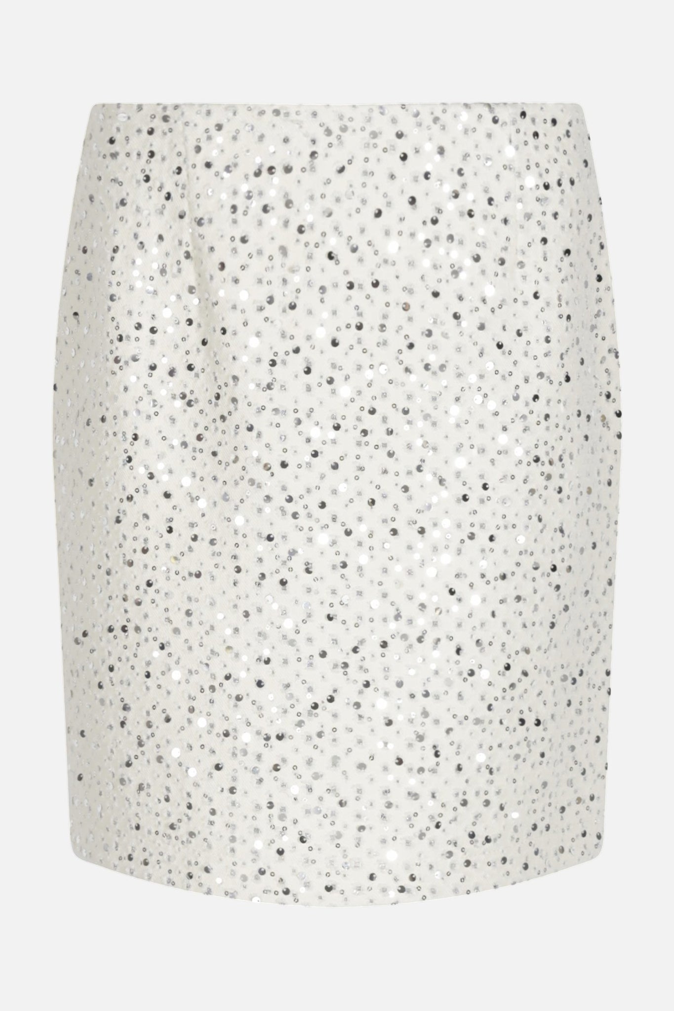 Gonna con paillettes argento