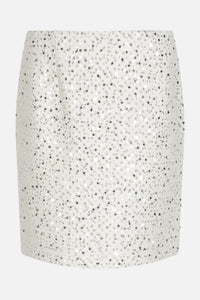 Gonna con paillettes argento