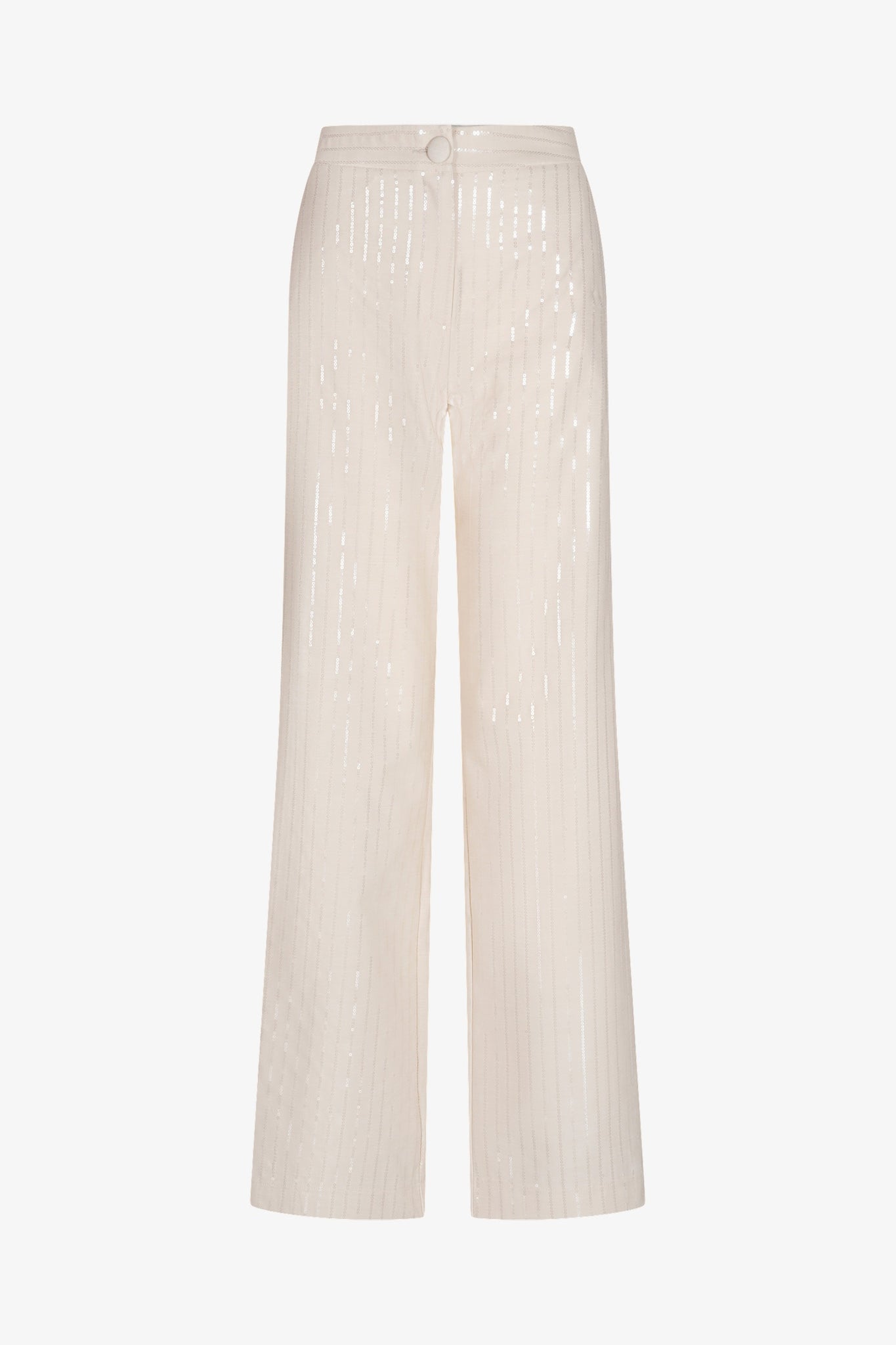 Pantalone gessato in paillettes
