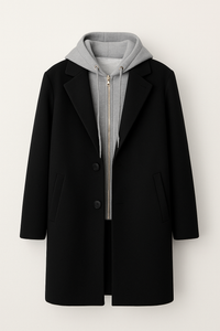 CAPPOTTO DOPPIO TESSUTO CAPPUCCIO
