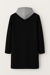CAPPOTTO DOPPIO TESSUTO CAPPUCCIO