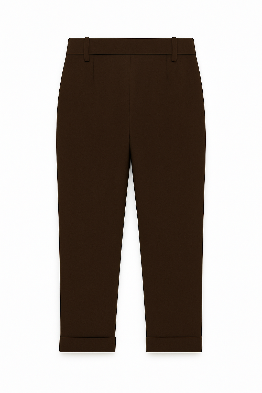 PANTALONE PUNTO MILANO MODELLO CROPPED CON CINTURA IN CONTRASTO
