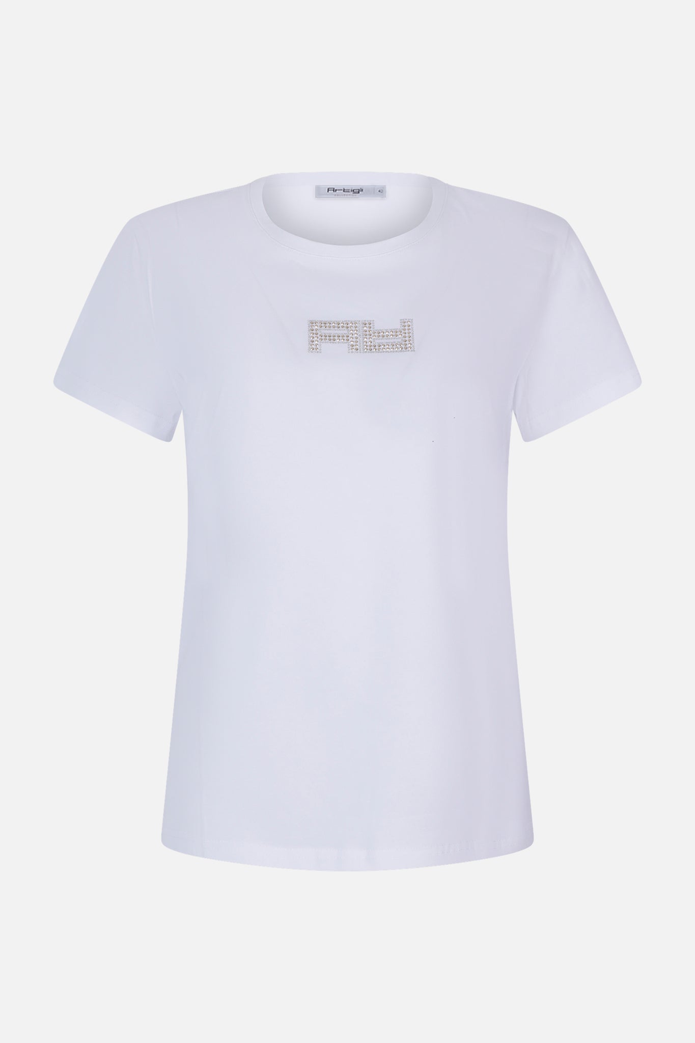 T-SHIRT CON LOGO STRASS