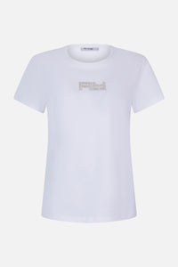 T-SHIRT CON LOGO STRASS