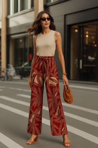 PANTALONE PALAZZO CON CINTURA