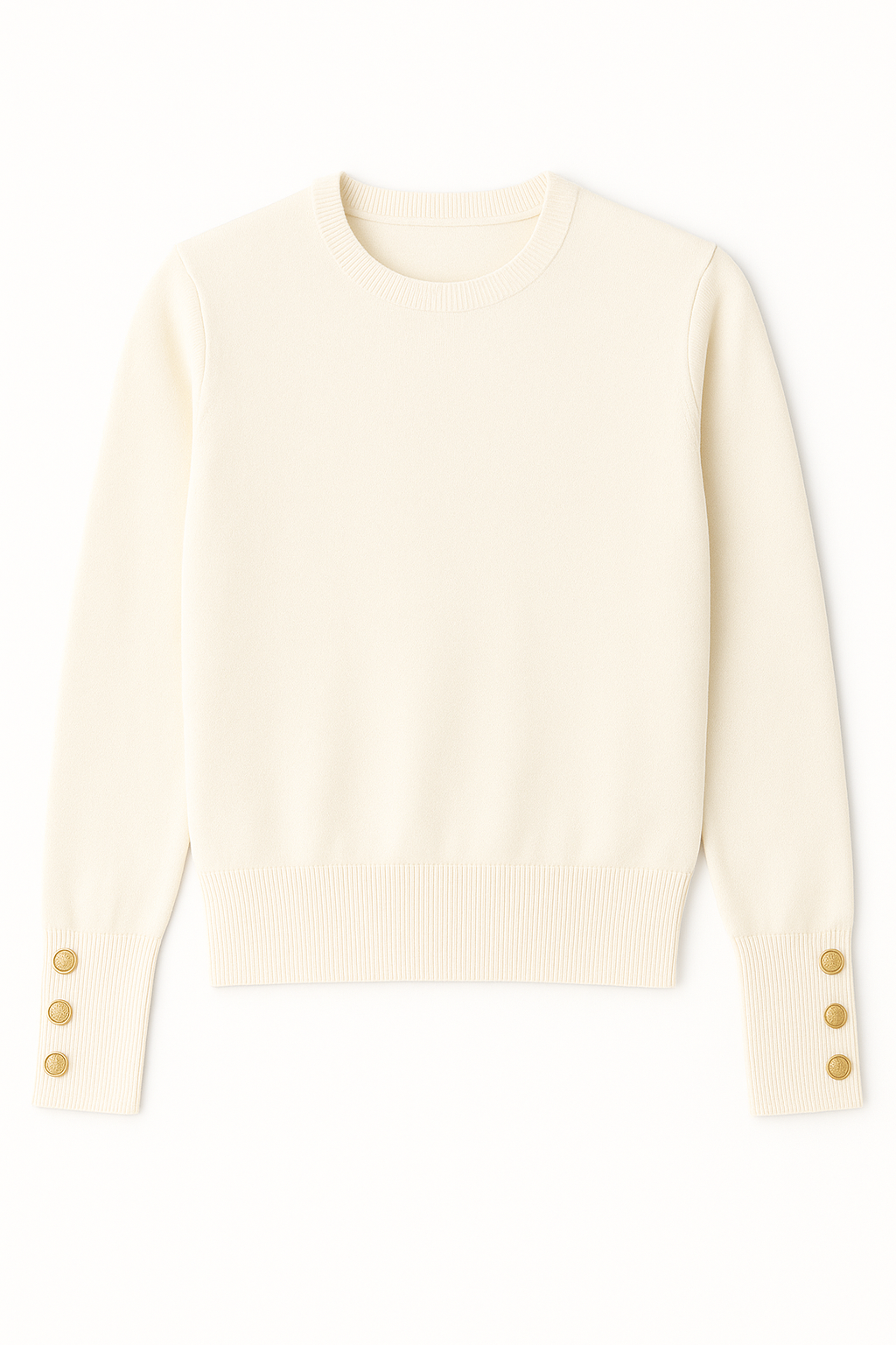 MAGLIA GIROCOLLO CON BOTTONI ORO