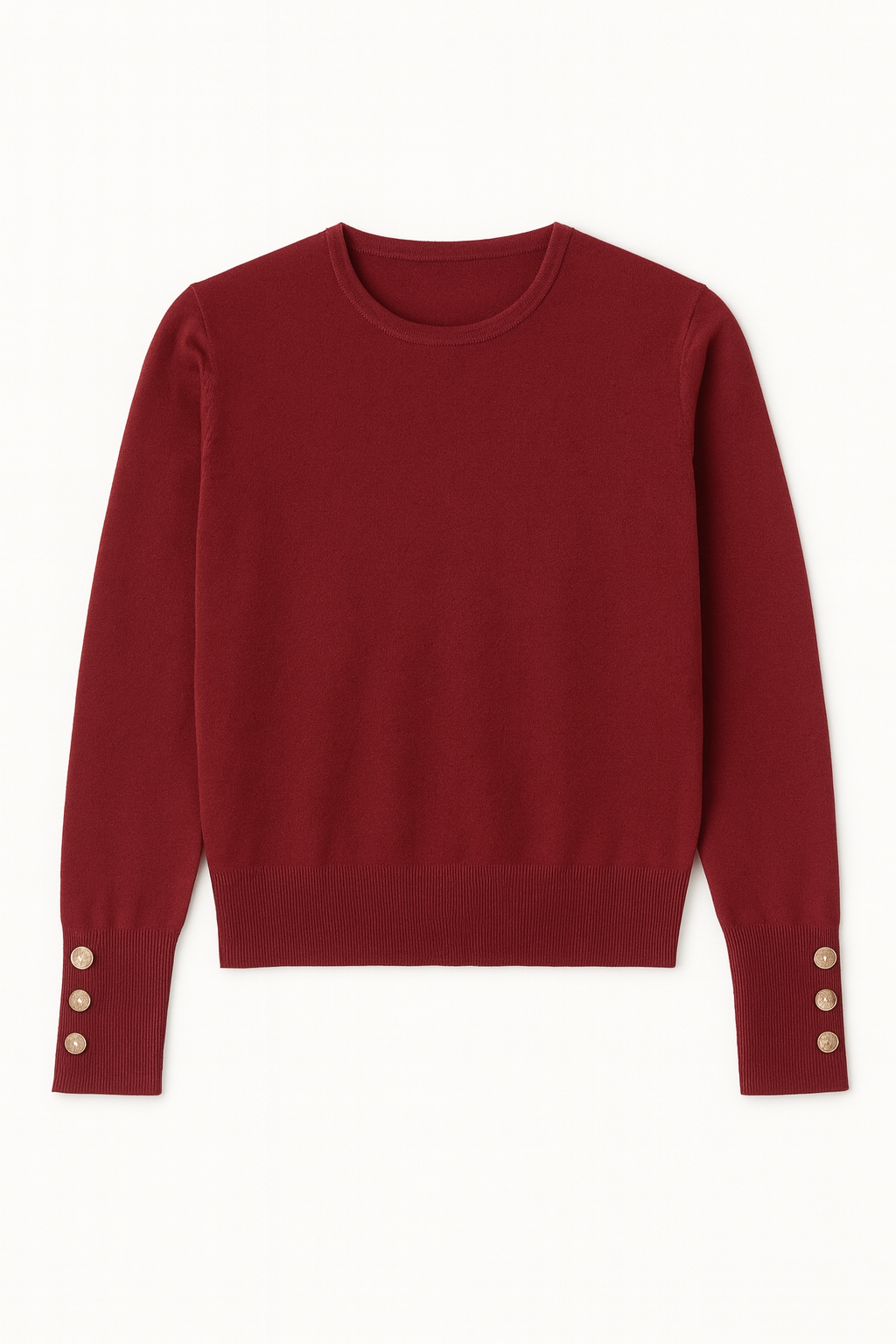 MAGLIA GIROCOLLO CON BOTTONI ORO