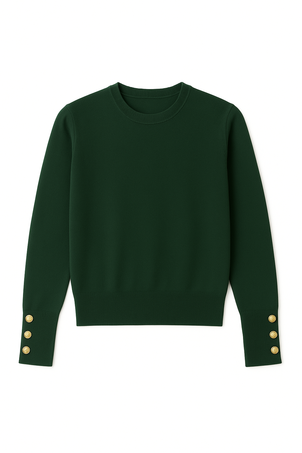 MAGLIA GIROCOLLO CON BOTTONI ORO