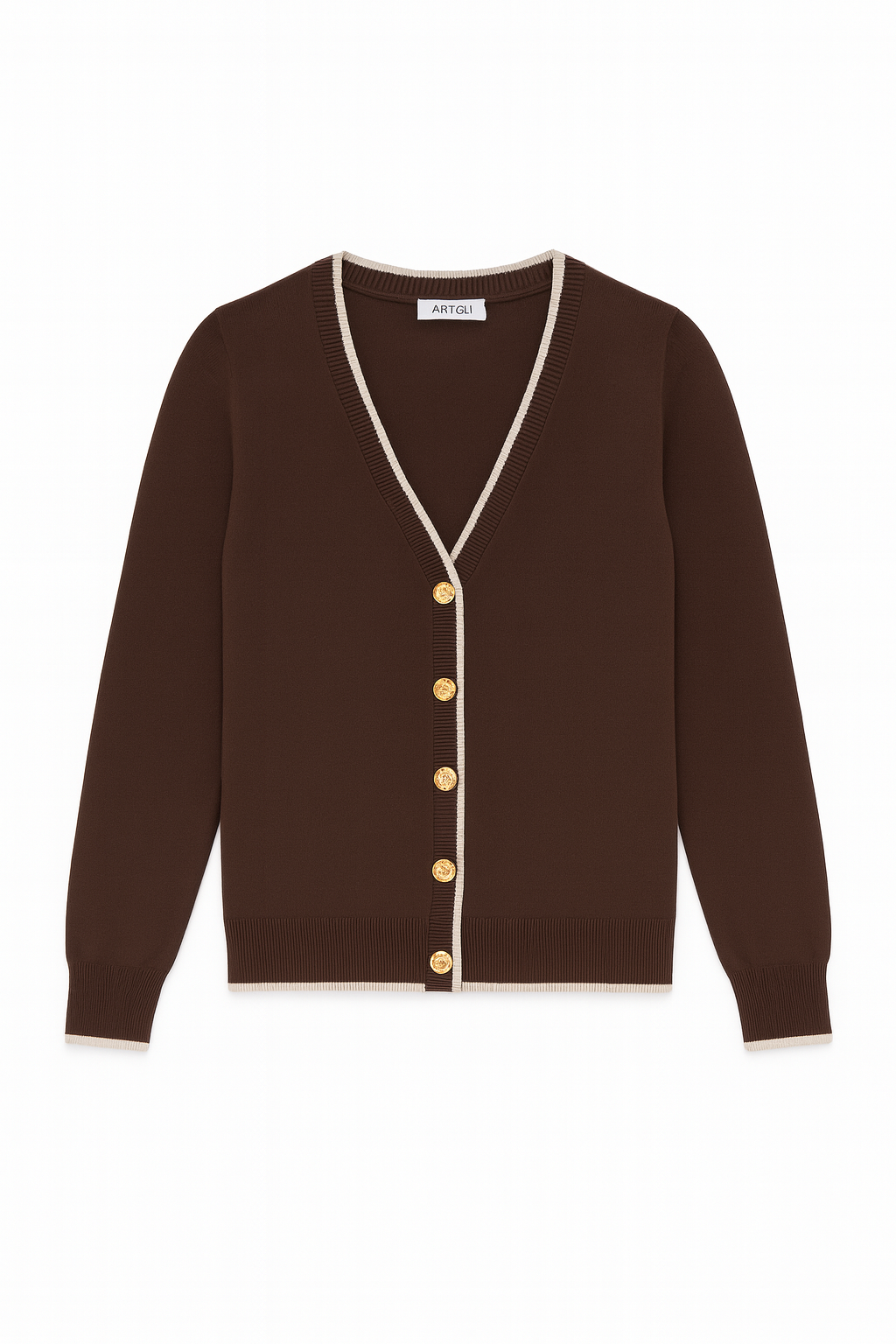 CARDIGAN CON BORDI A CONTRASTO