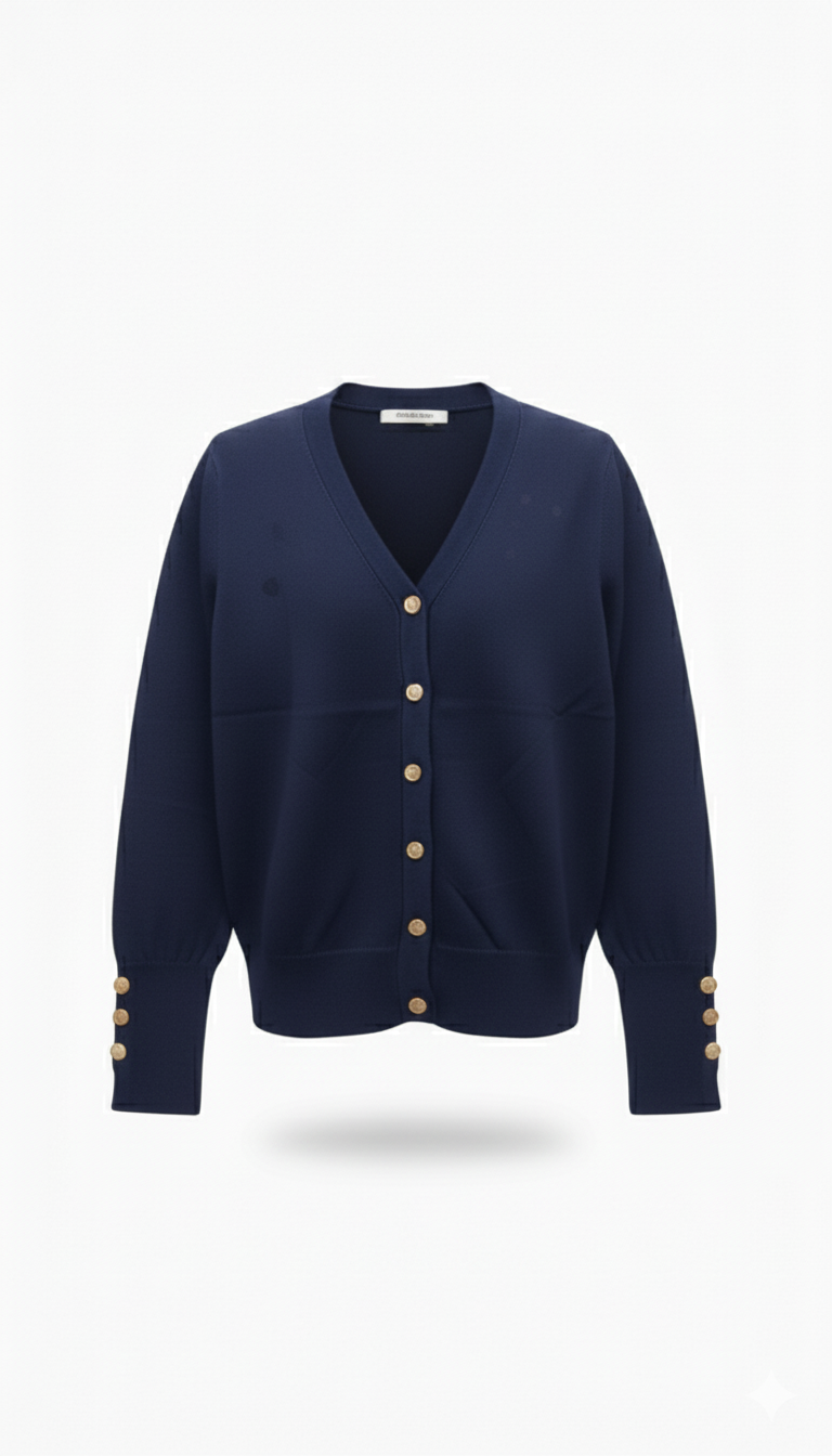 CARDIGAN SCOLLO V CON BOTTONI