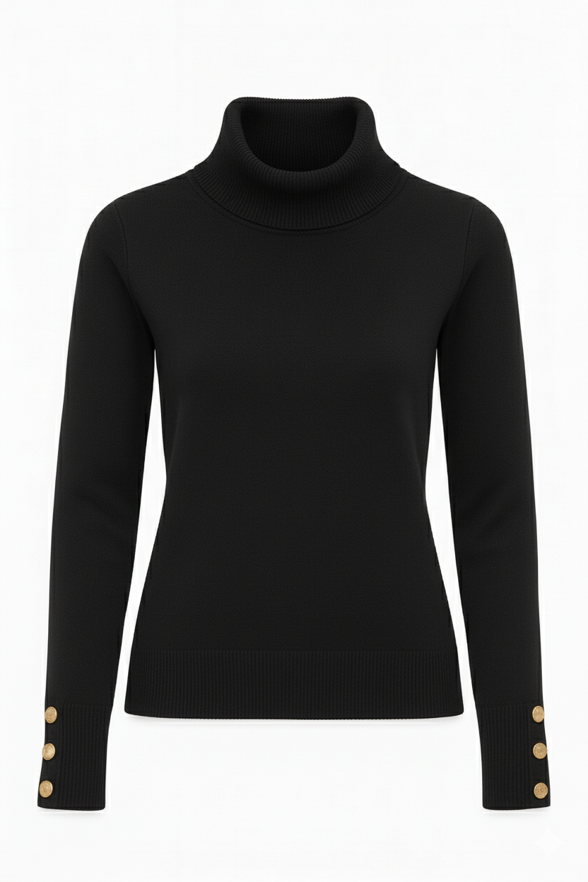 MAGLIA SCOLLO ANELLO CON BOTTONI ORO