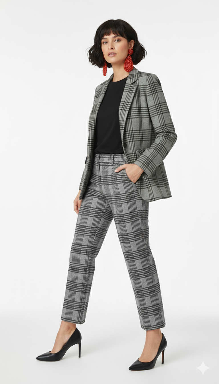 PANTALONE PALAZZO QUADRI