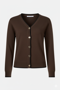CARDIGAN CON BORDI A CONTRASTO