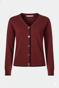 CARDIGAN CON BORDI A CONTRASTO