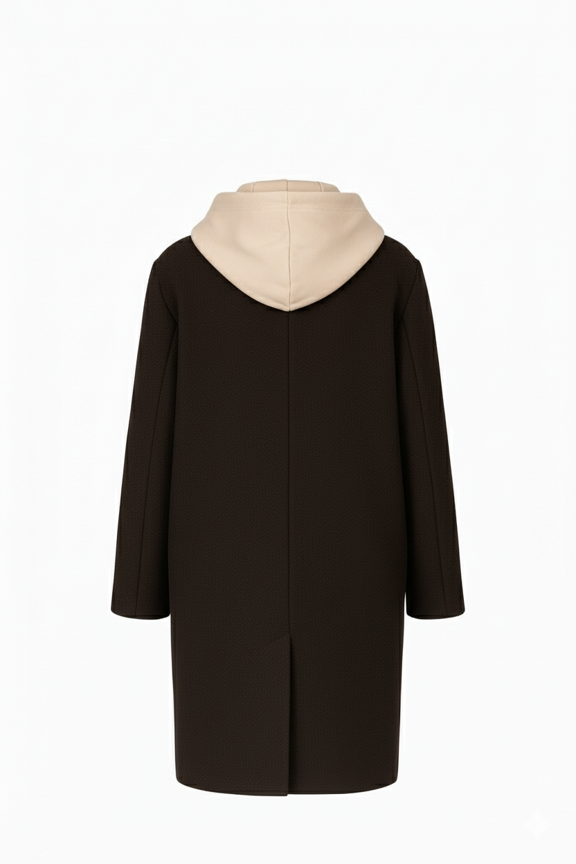 CAPPOTTO DOPPIO TESSUTO CAPPUCCIO