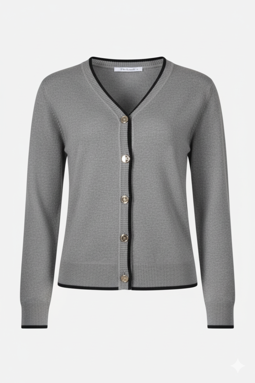CARDIGAN CON BORDI A CONTRASTO