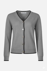 CARDIGAN CON BORDI A CONTRASTO