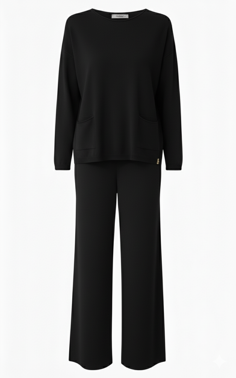 COORDINATO MAGLIA CON TASCHINI LUREX