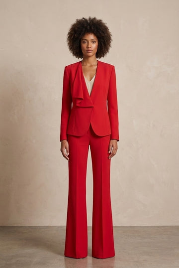 Rot JACKE MIT VOLANTS