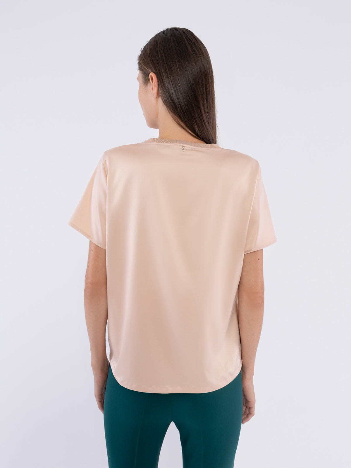 Blusa girocollo manica corta