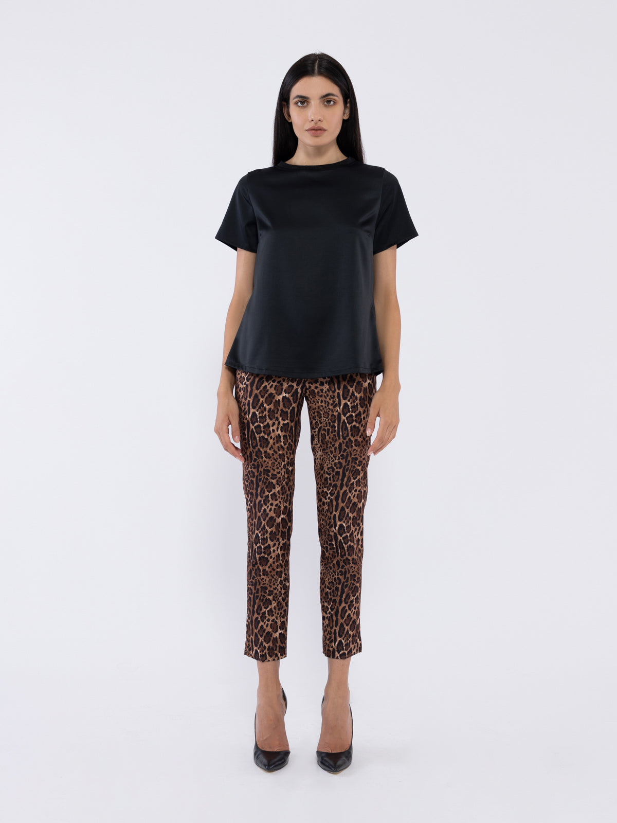 Blusa girocollo manica corta