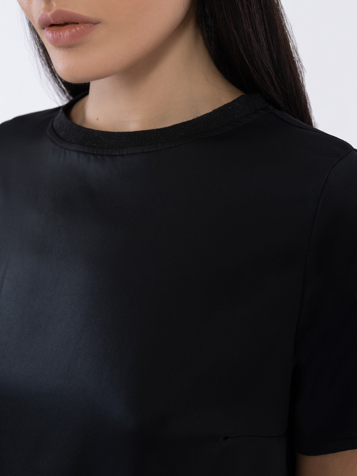 Blusa girocollo manica corta