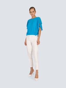 Blusa con fiocco su fondo posteriore