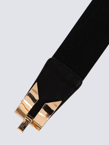 Cintura elastica con fibbia doppia a incrocio