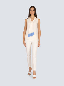 Camicia smanicata bicolore